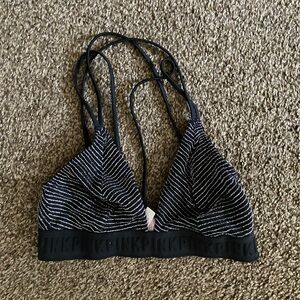 PINK Victoria's Secret Black and White Lined Bralette